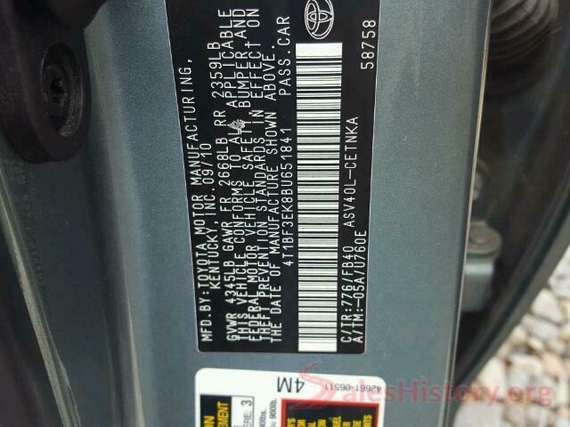 4T1BF3EK8BU651841 2011 TOYOTA CAMRY BASE