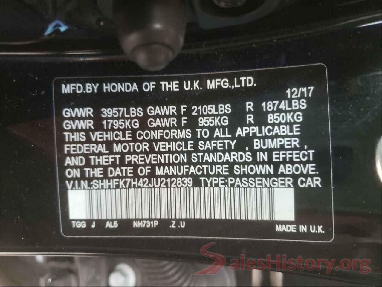 SHHFK7H42JU212839 2018 HONDA CIVIC