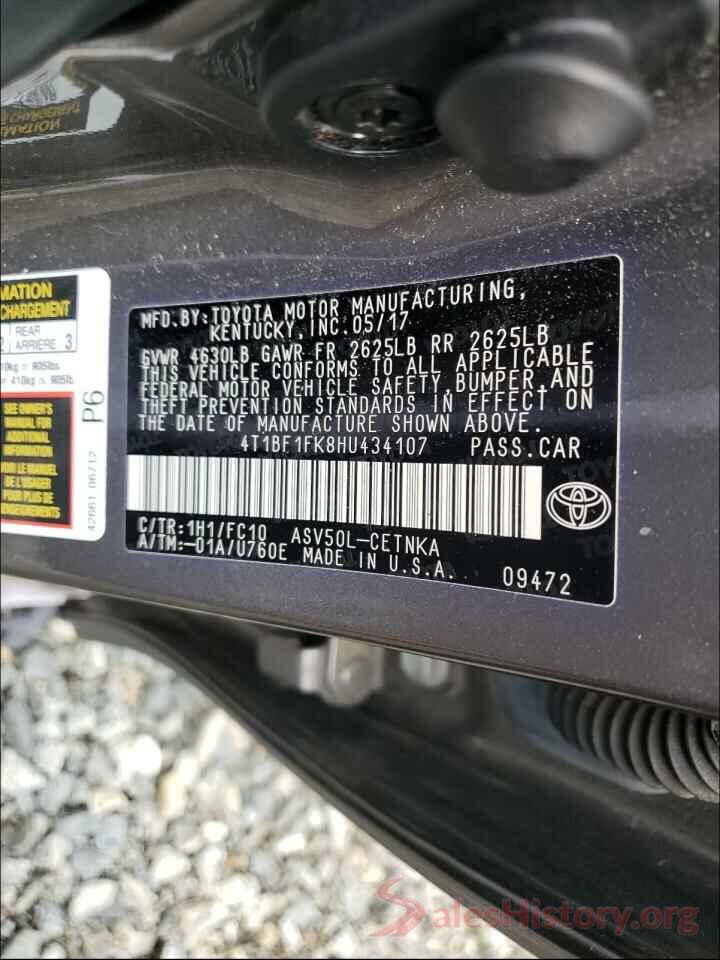 4T1BF1FK8HU434107 2017 TOYOTA CAMRY