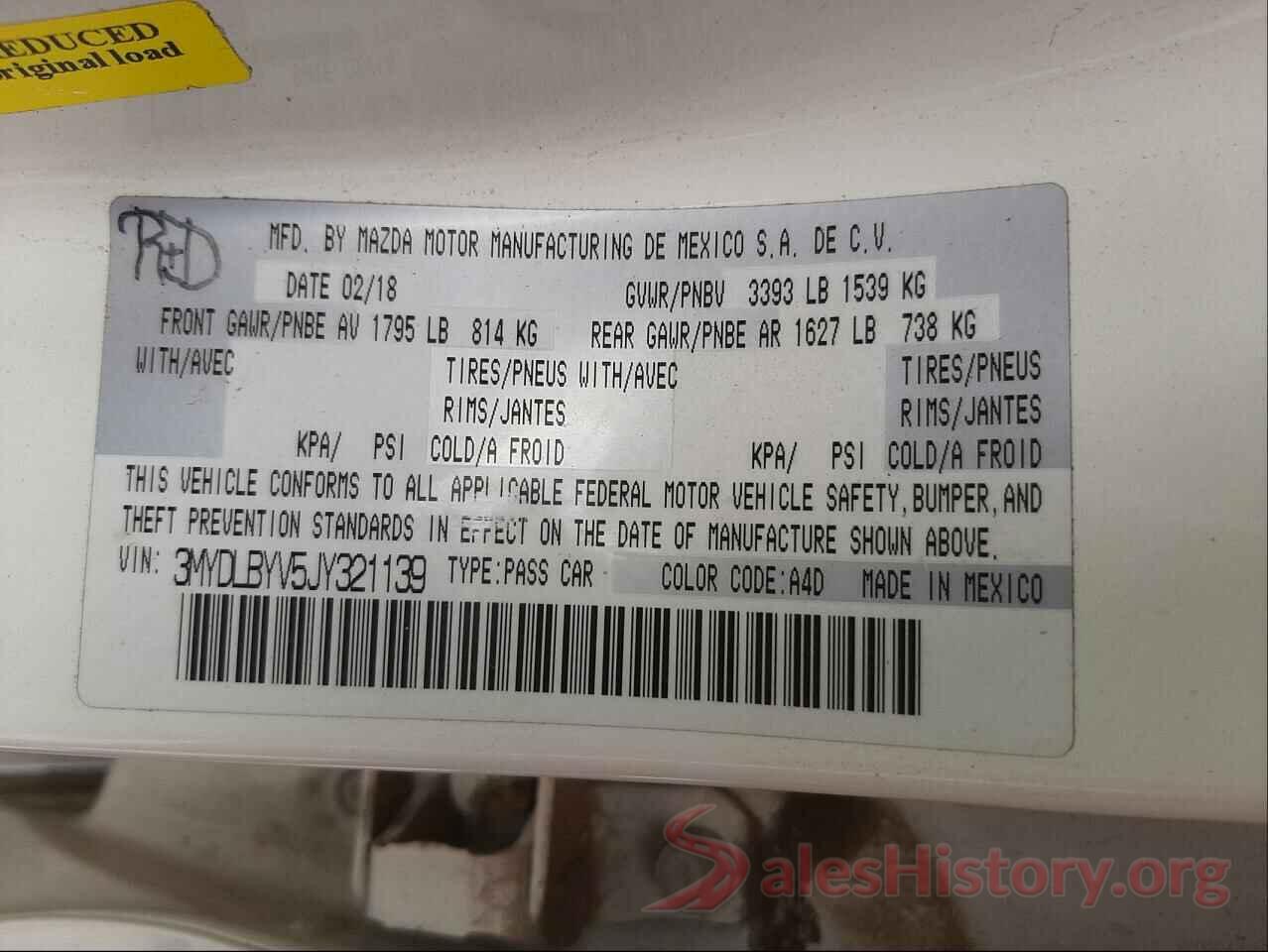 3MYDLBYV5JY321139 2018 TOYOTA YARIS