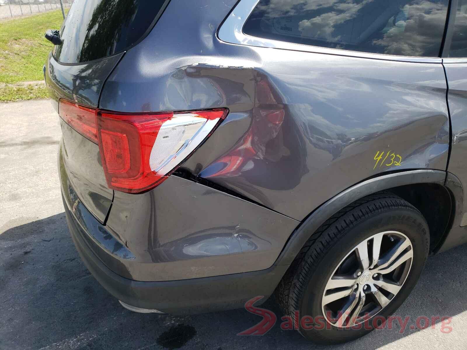 5FNYF5H34GB018039 2016 HONDA PILOT