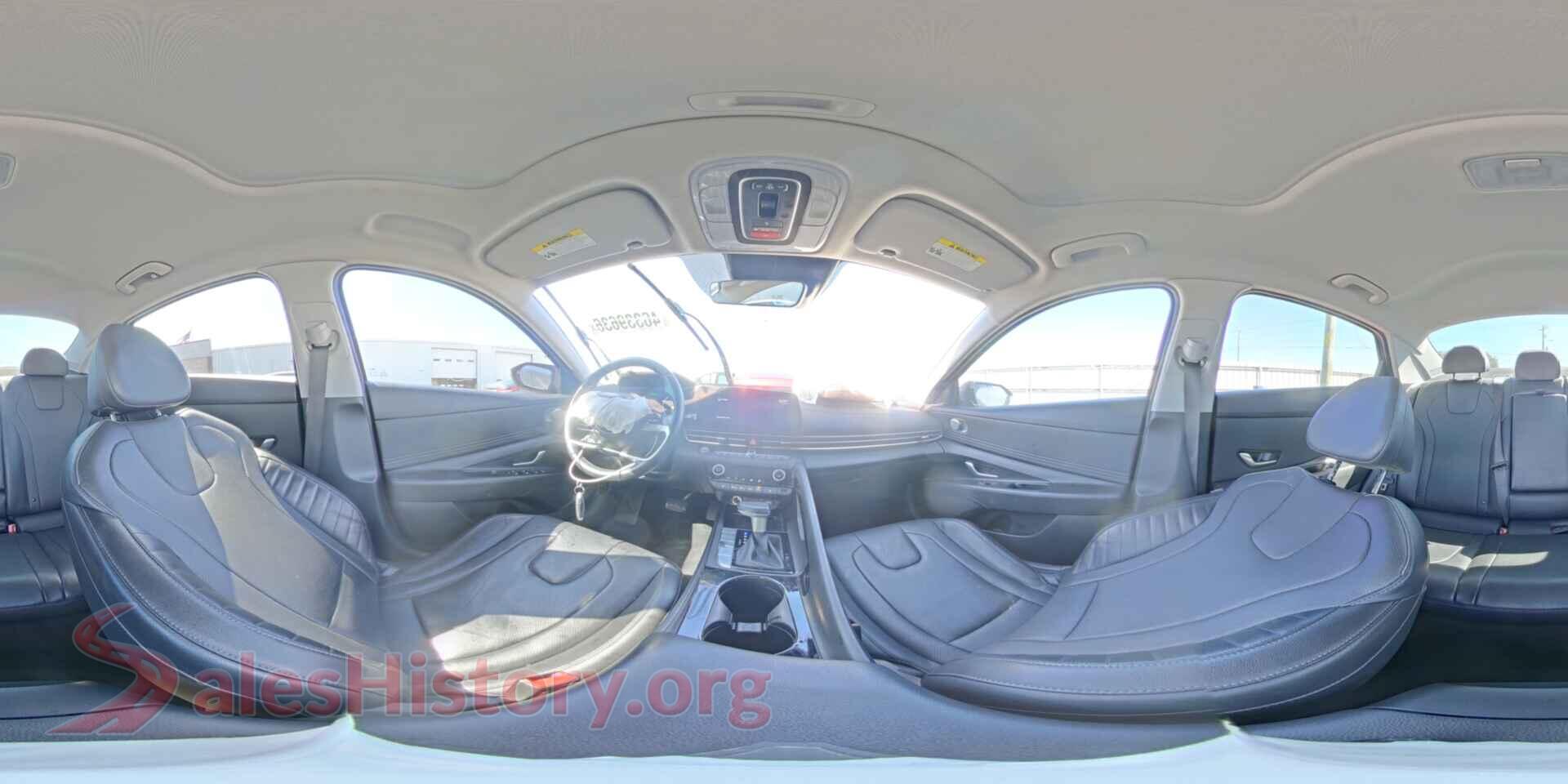 2022 HYUNDAI ELANTRA VIN KMHLP4AGXNU356835, damage close-up