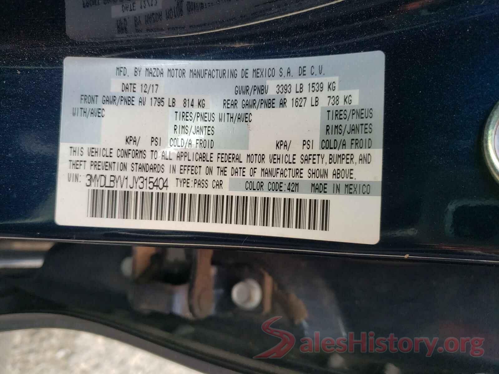 3MYDLBYV1JY315404 2018 TOYOTA YARIS