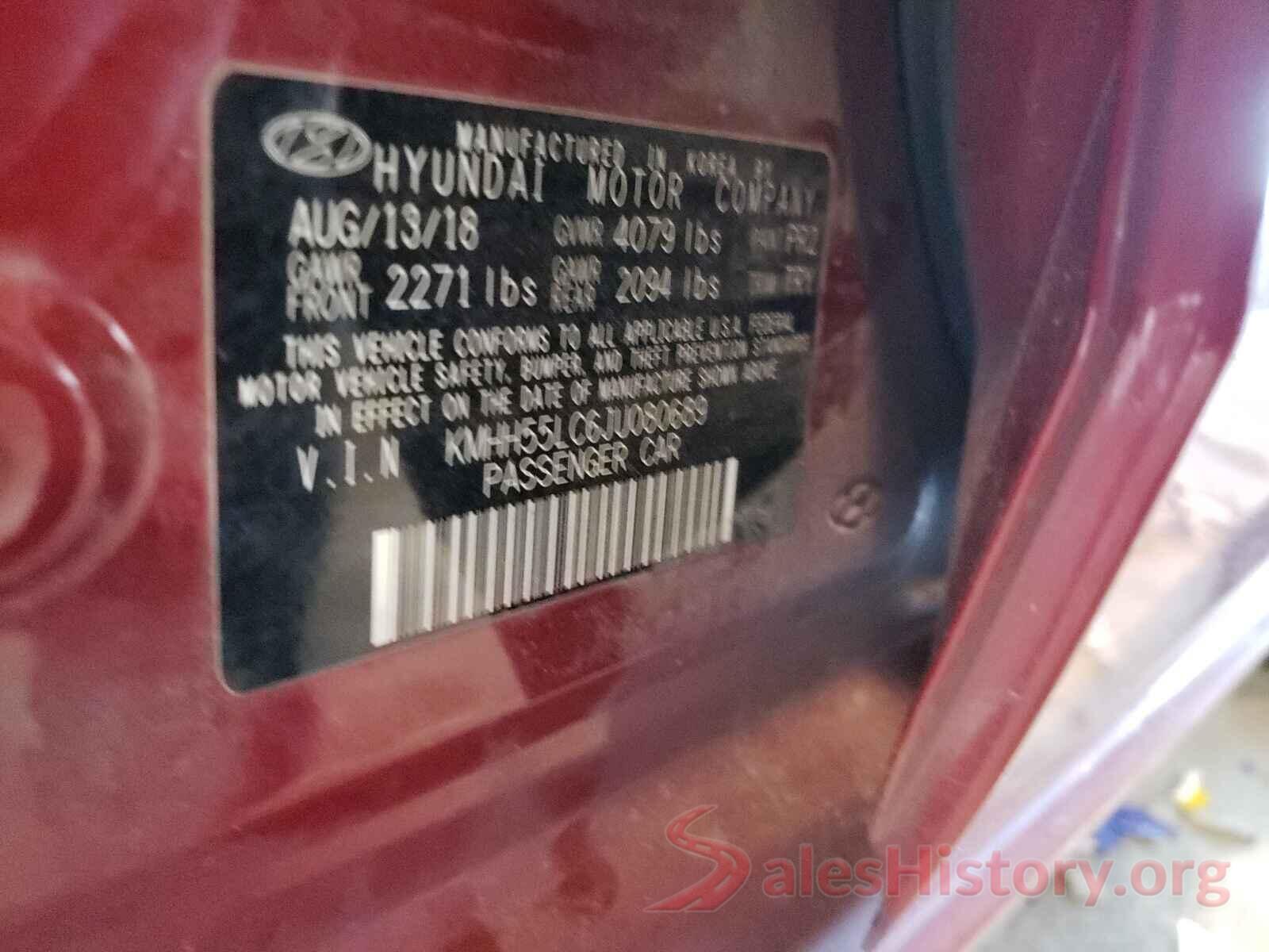 KMHH55LC6JU080689 2018 HYUNDAI ELANTRA