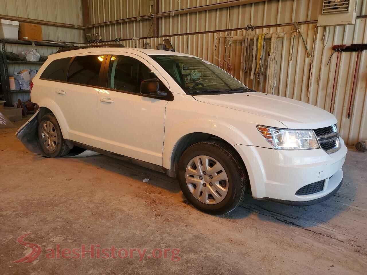 2020 DODGE JOURNEY VIN 3C4PDCAB0LT253721, rear 3/4 view