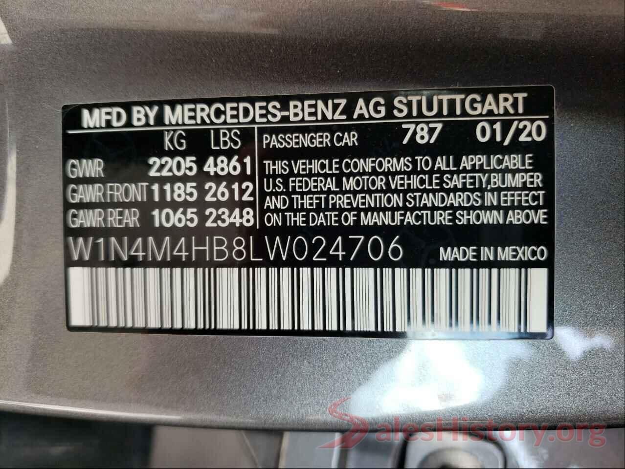 W1N4M4HB8LW024706 2020 MERCEDES-BENZ GLA-CLASS