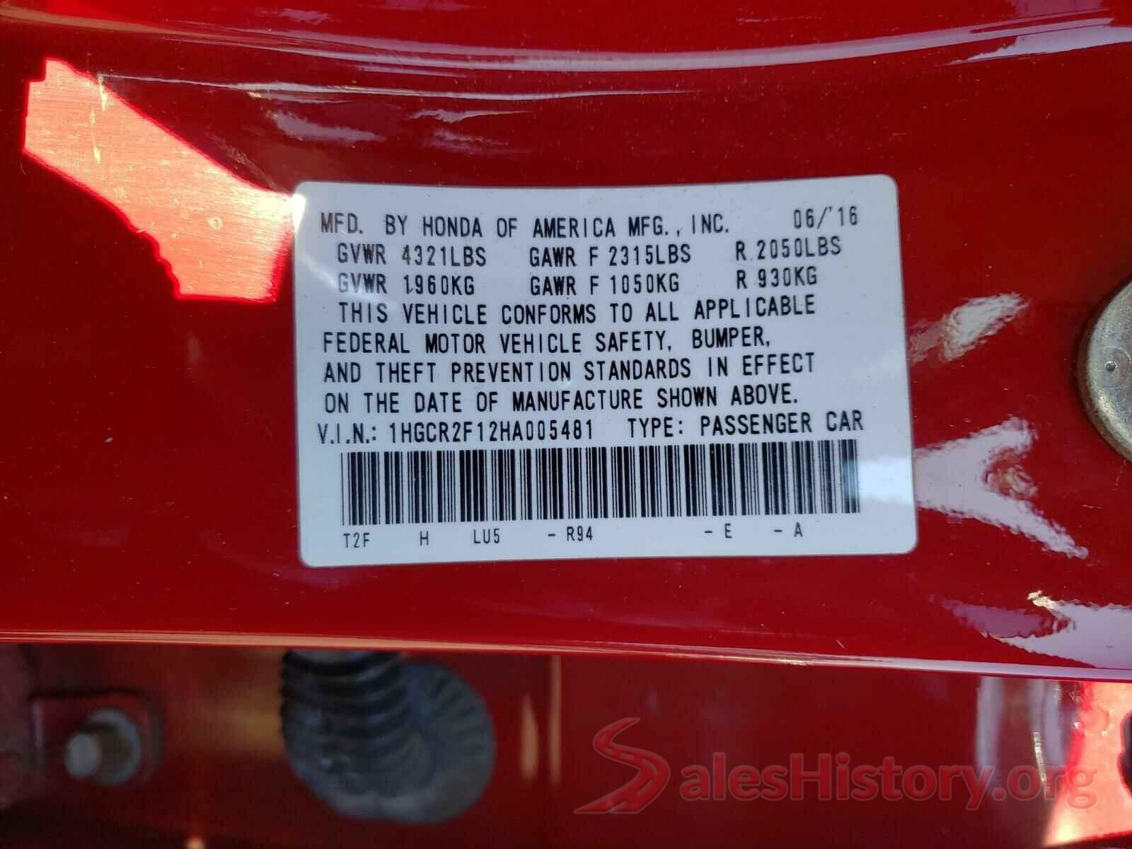 1HGCR2F12HA005481 2017 HONDA ACCORD