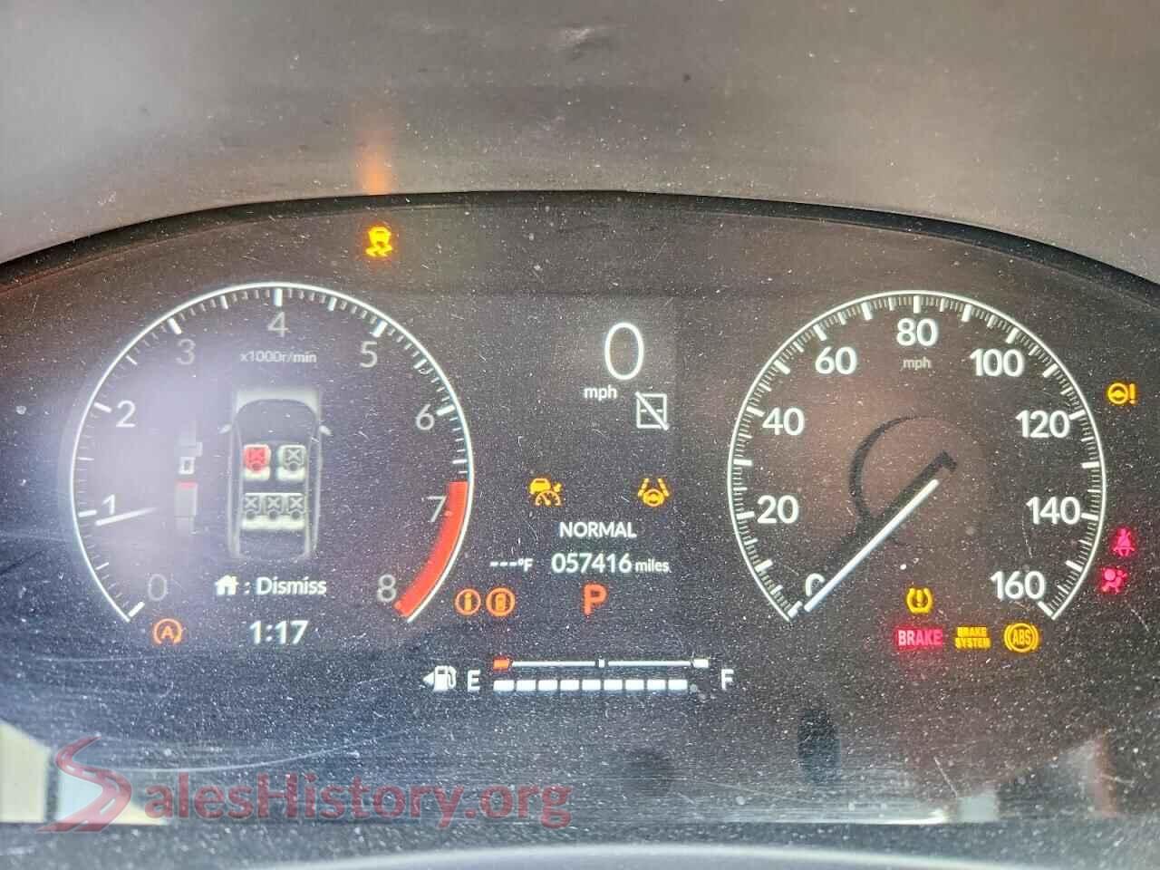 2022 HONDA CIVIC VIN 2HGFE2F52NH605040, interior center console