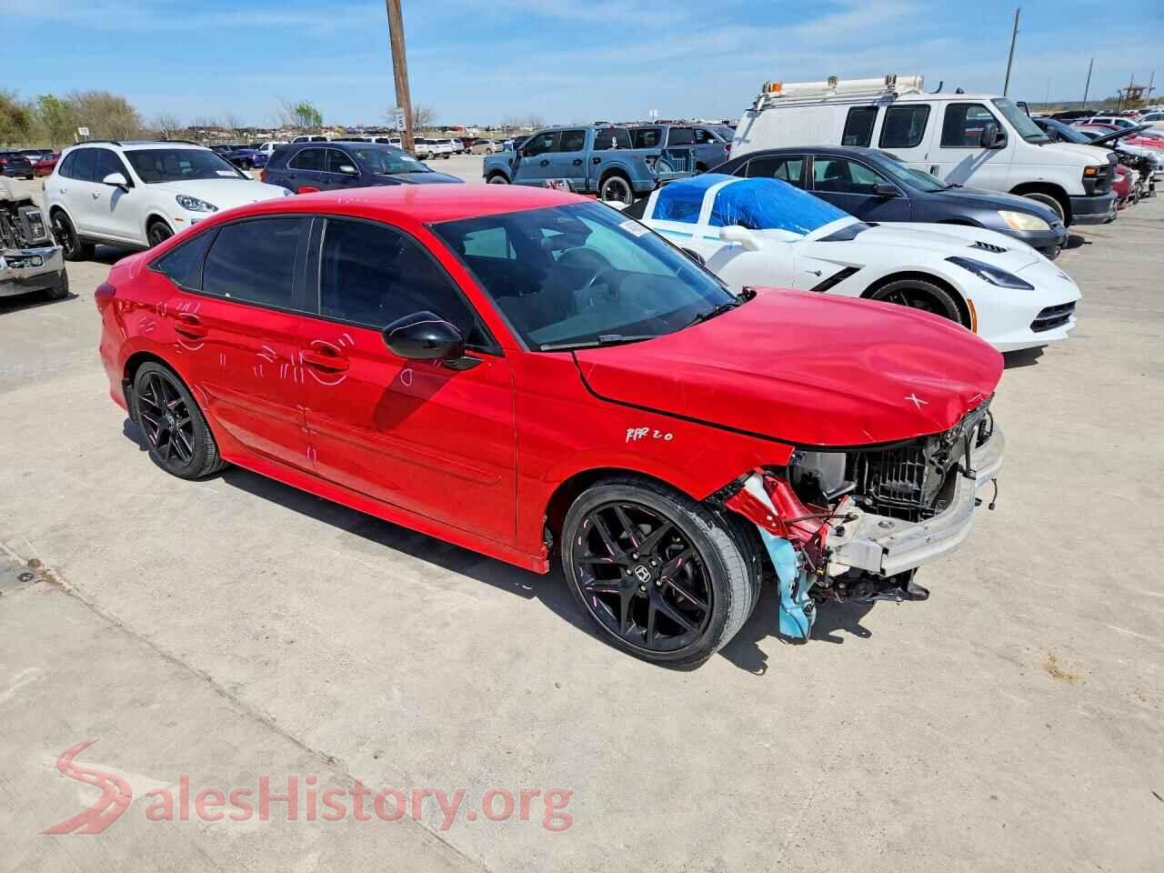 2022 HONDA CIVIC VIN 2HGFE2F52NH605040, rear 3/4 view