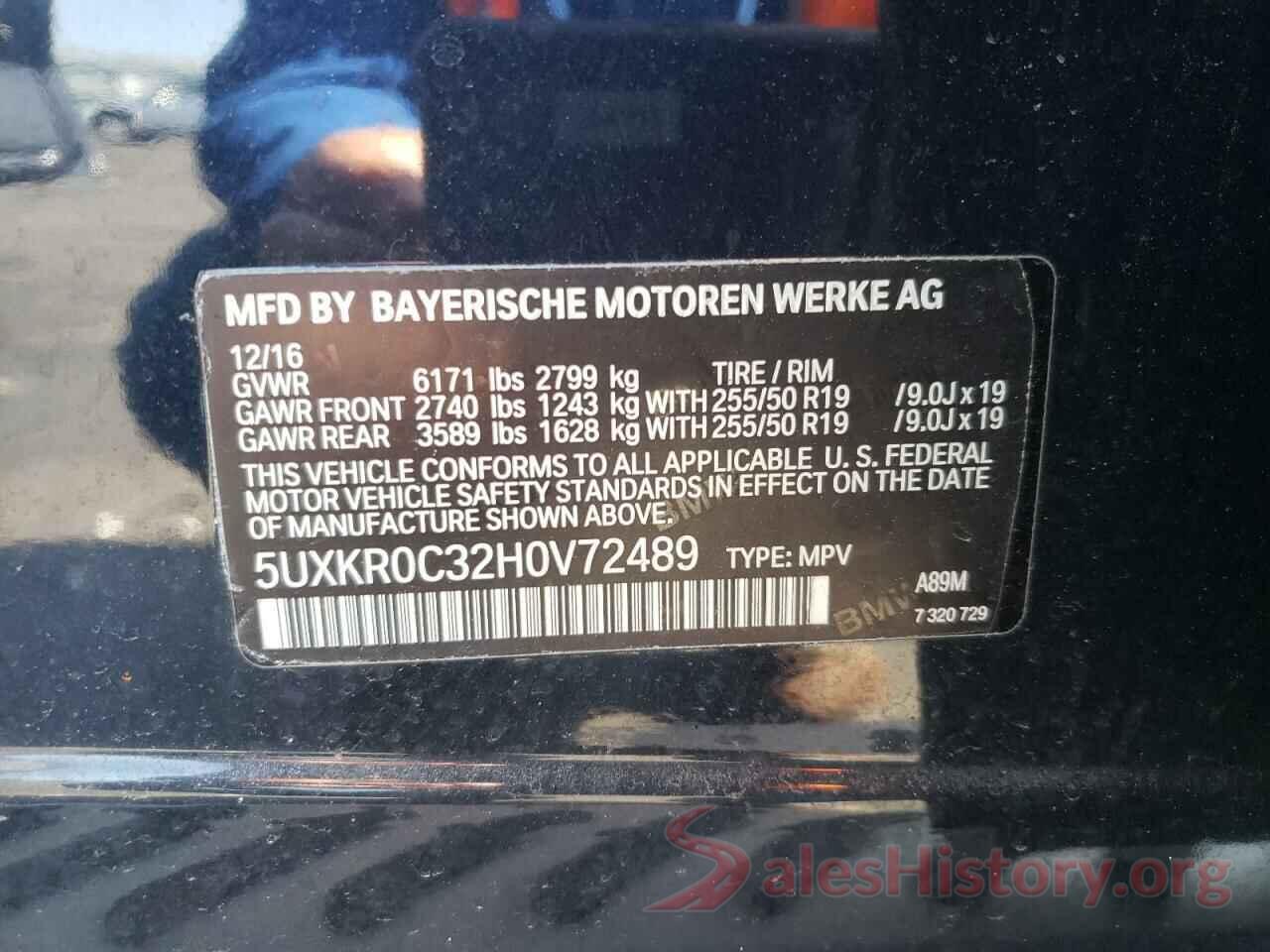 5UXKR0C32H0V72489 2017 BMW X5