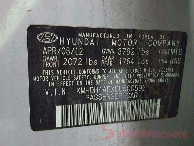 KMHDH4AEXDU500592 2013 HYUNDAI ELANTRA