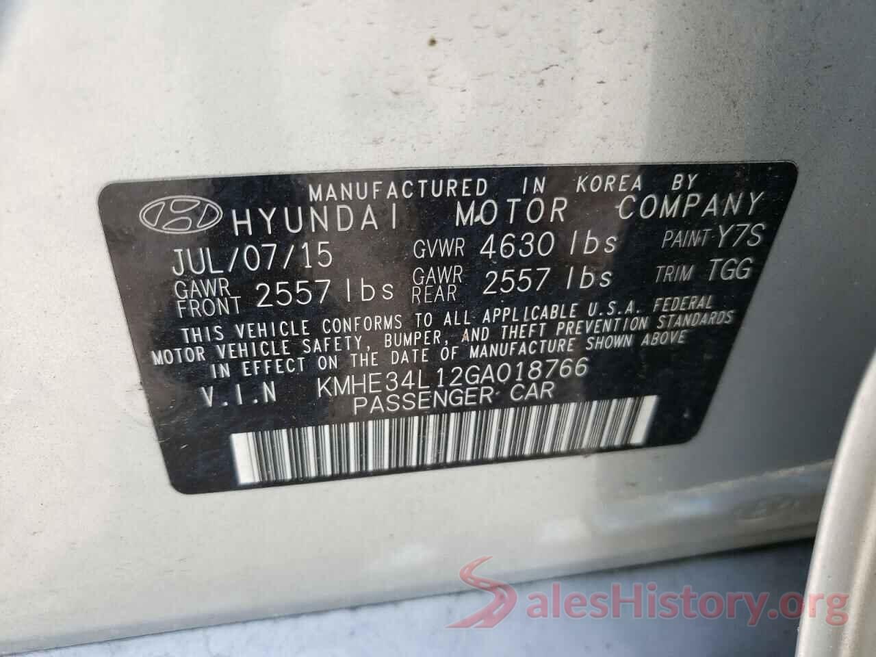 KMHE34L12GA018766 2016 HYUNDAI SONATA