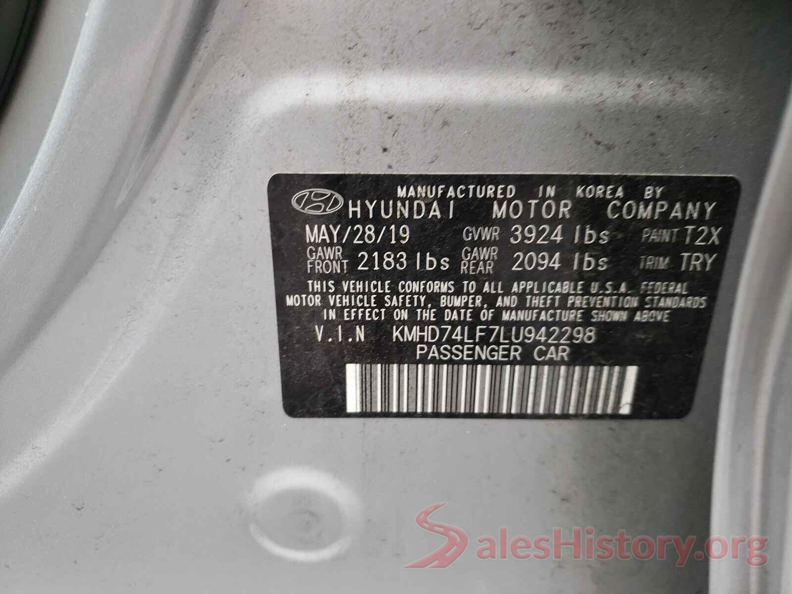 KMHD74LF7LU942298 2020 HYUNDAI ELANTRA