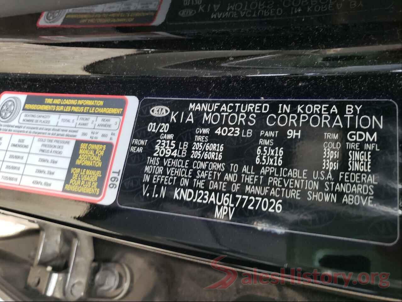 KNDJ23AU6L7727026 2020 KIA SOUL