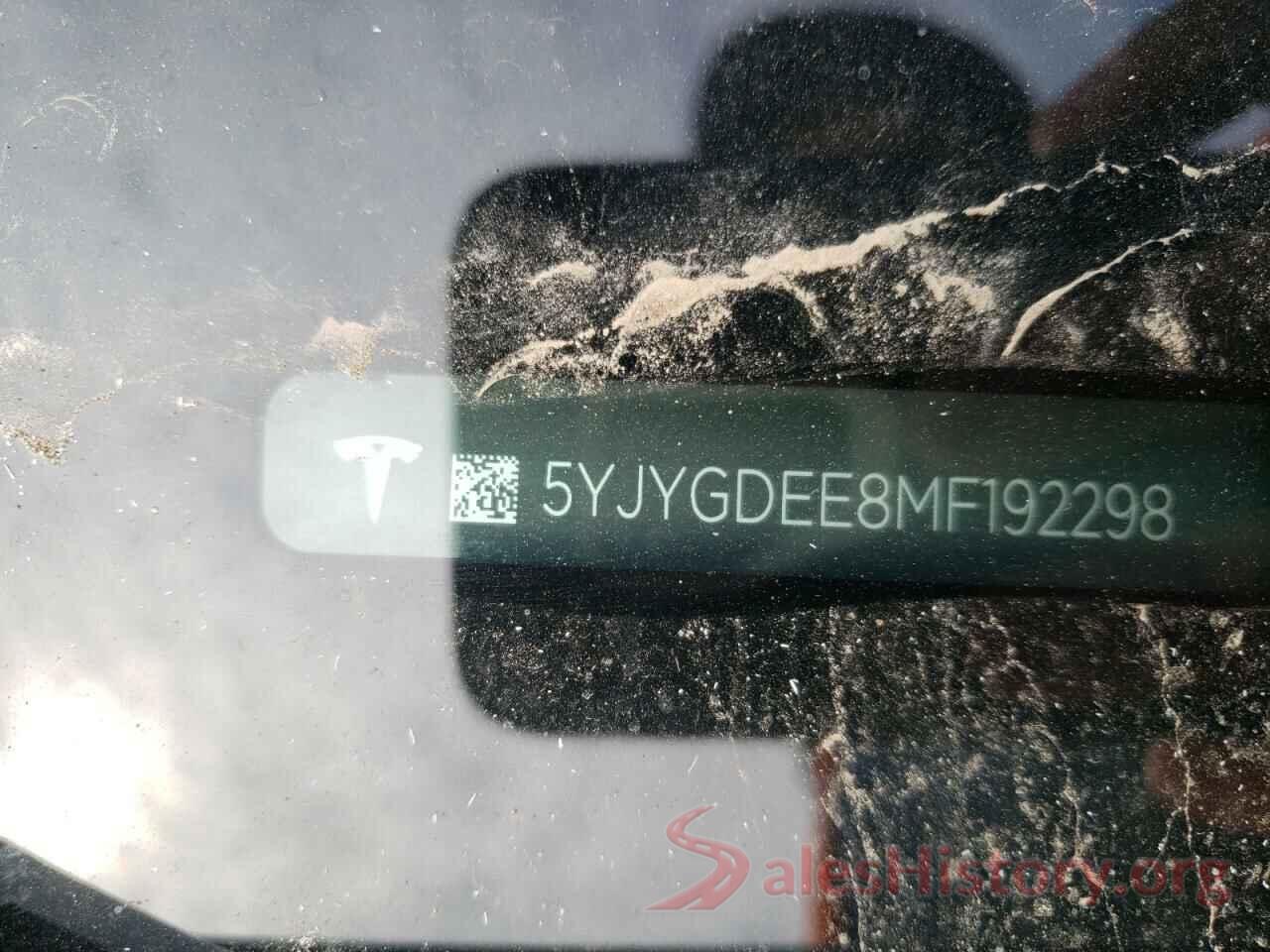 5YJYGDEE8MF192298 2021 TESLA MODEL Y