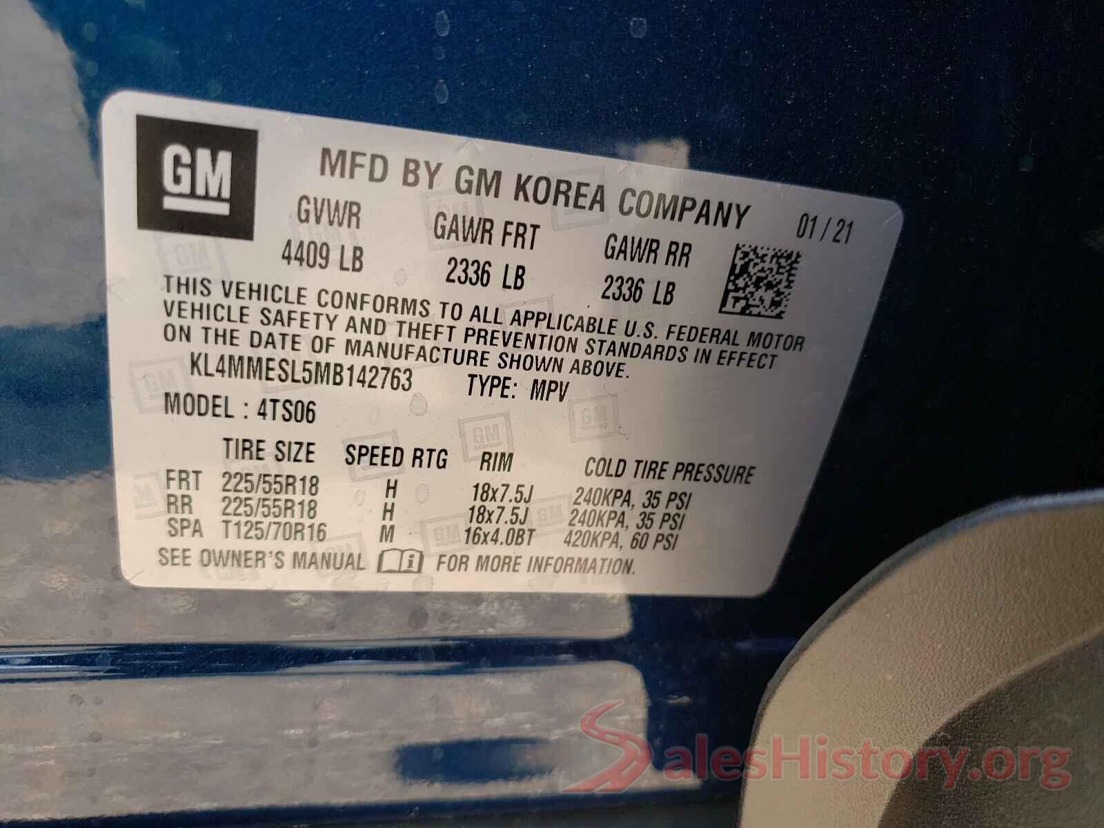 KL4MMESL5MB142763 2021 BUICK ENCORE