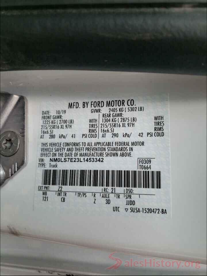 NM0LS7E23L1453342 2020 FORD TRANSIT CO