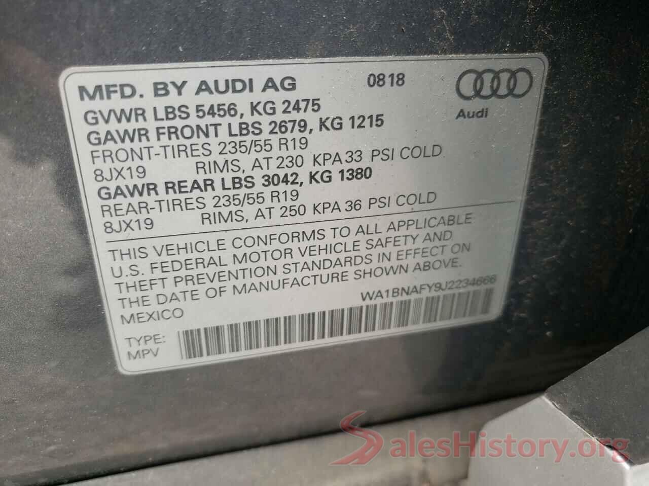 WA1BNAFY9J2234666 2018 AUDI Q5