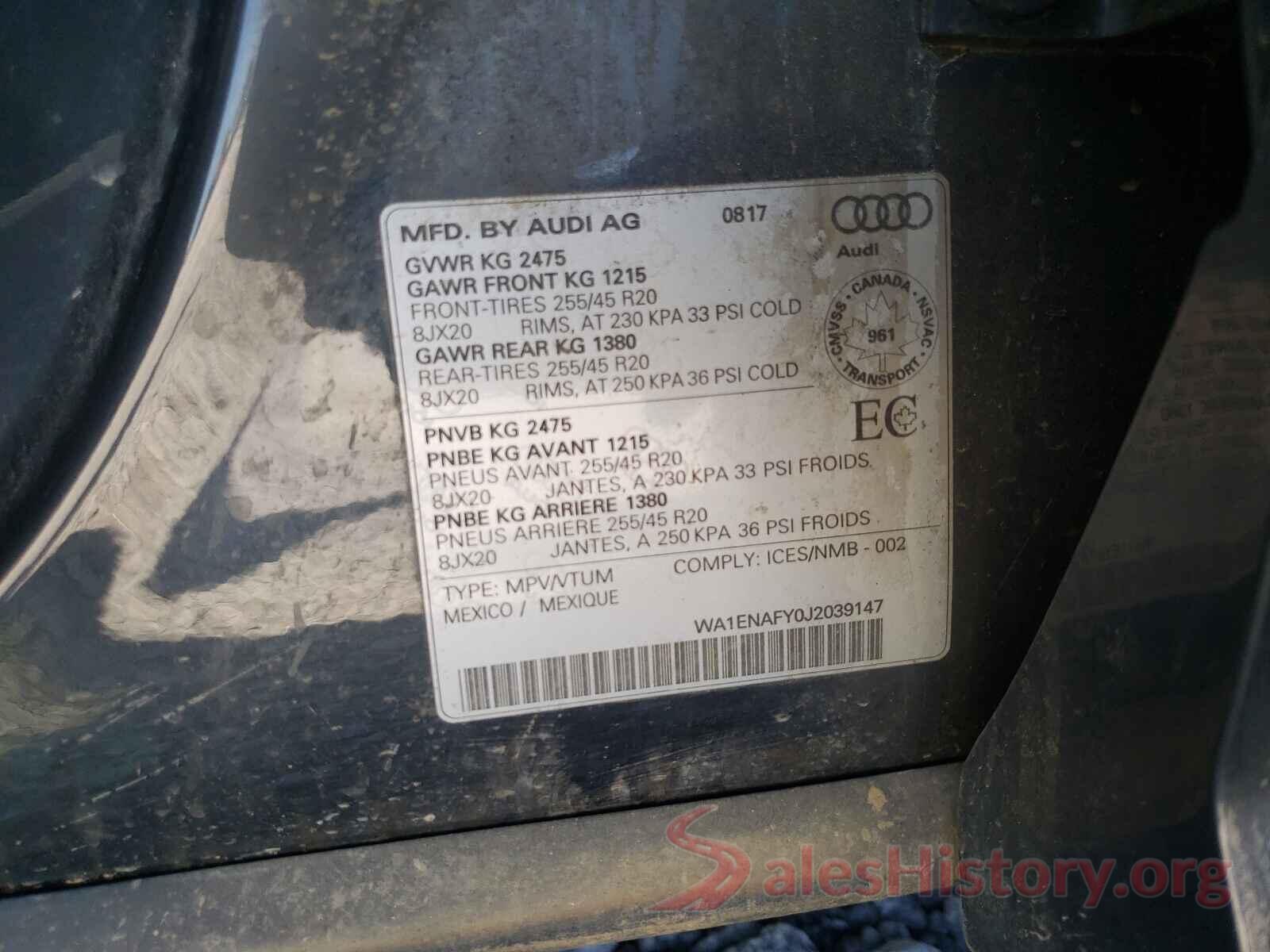 WA1ENAFY0J2039147 2018 AUDI Q5