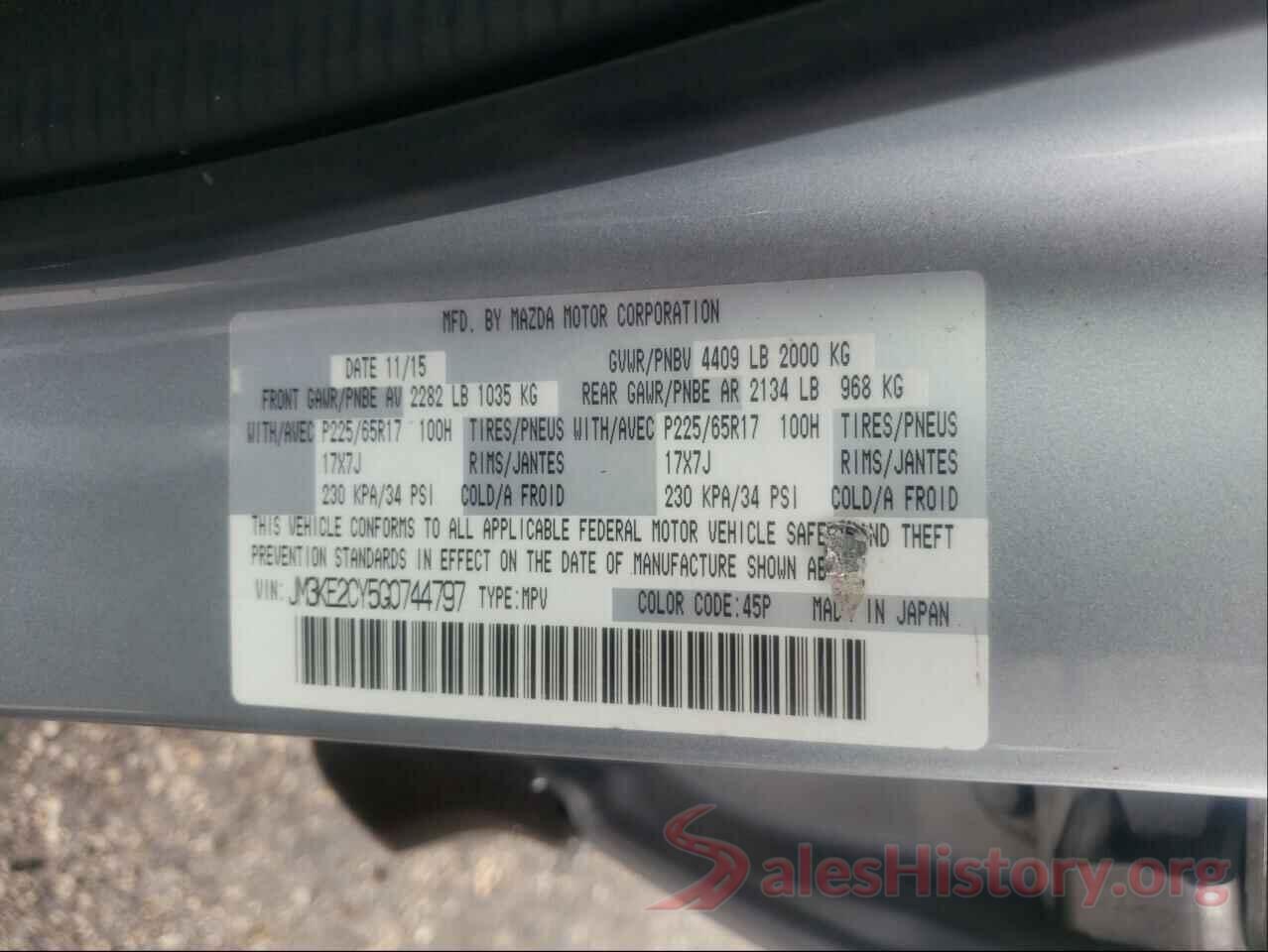 JM3KE2CY5G0744797 2016 MAZDA CX-5