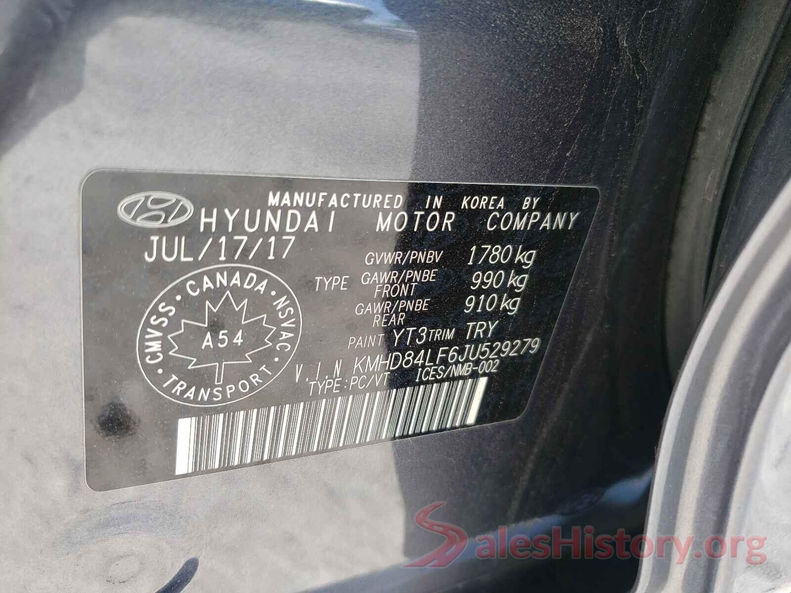 KMHD84LF6JU529279 2018 HYUNDAI ELANTRA