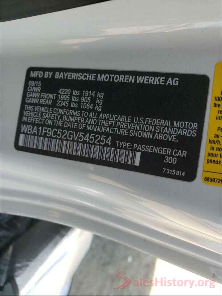 WBA1F9C52GV545254 2016 BMW 2 SERIES