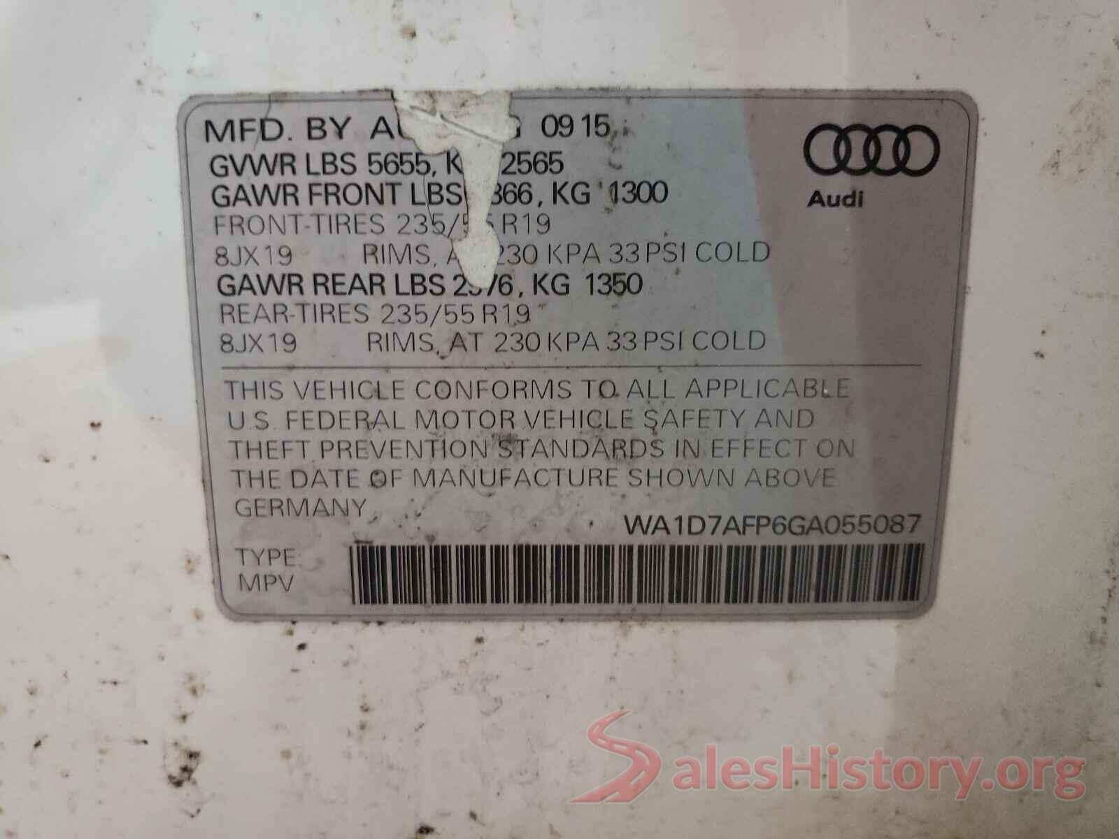 WA1D7AFP6GA055087 2016 AUDI Q5