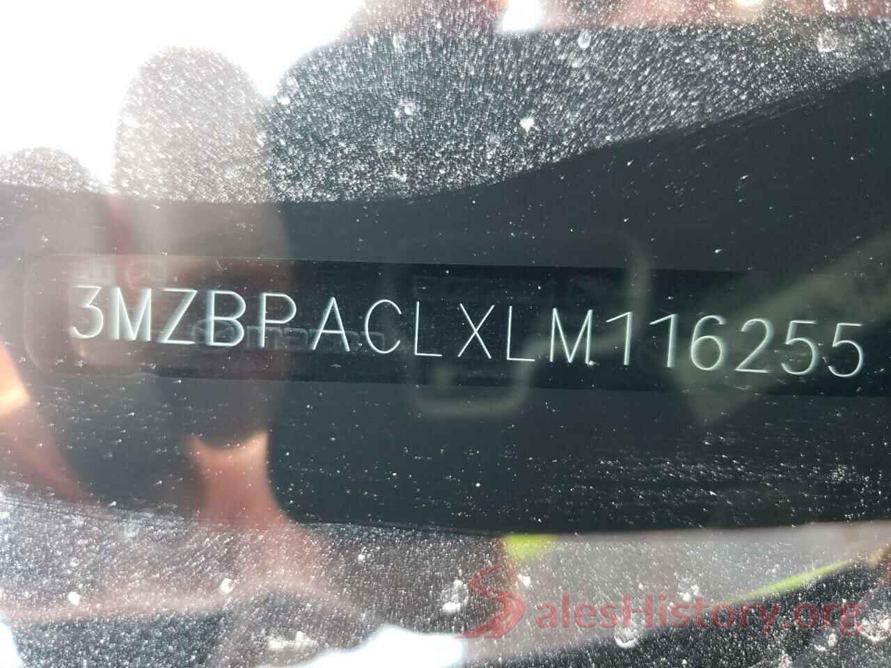 3MZBPACLXLM116255 2020 MAZDA 3