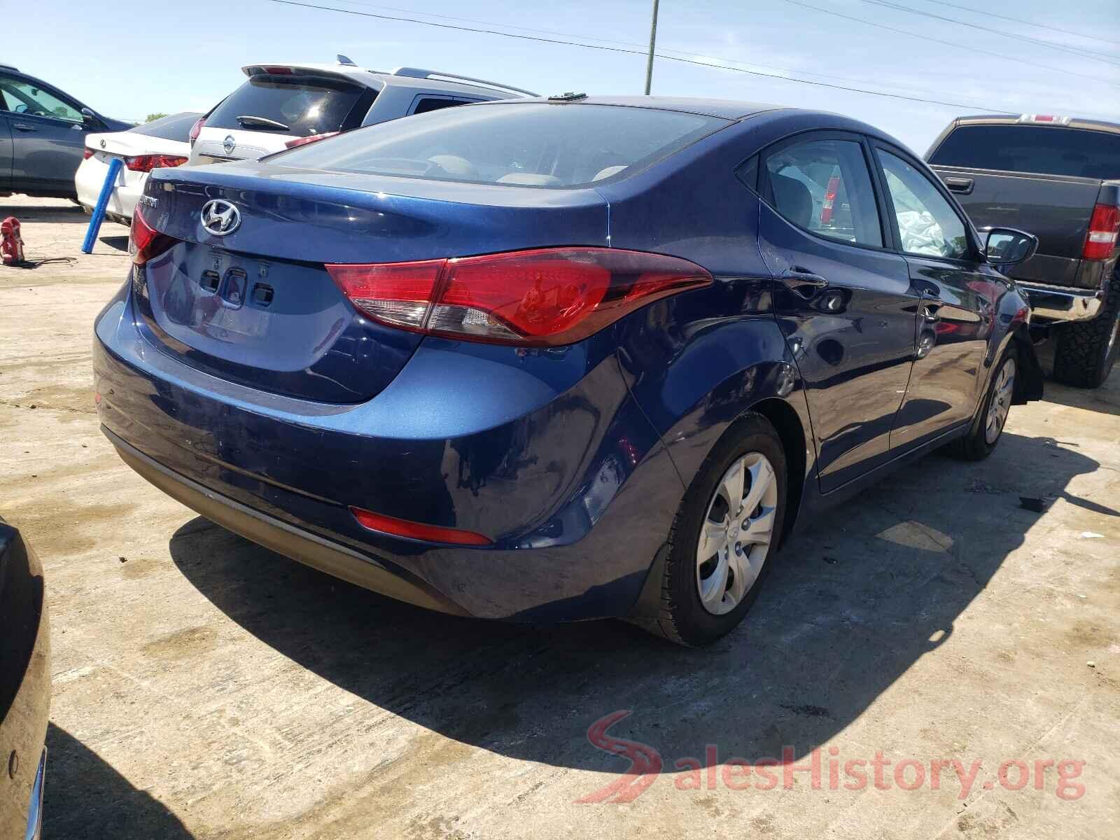 5NPDH4AE6GH720833 2016 HYUNDAI ELANTRA