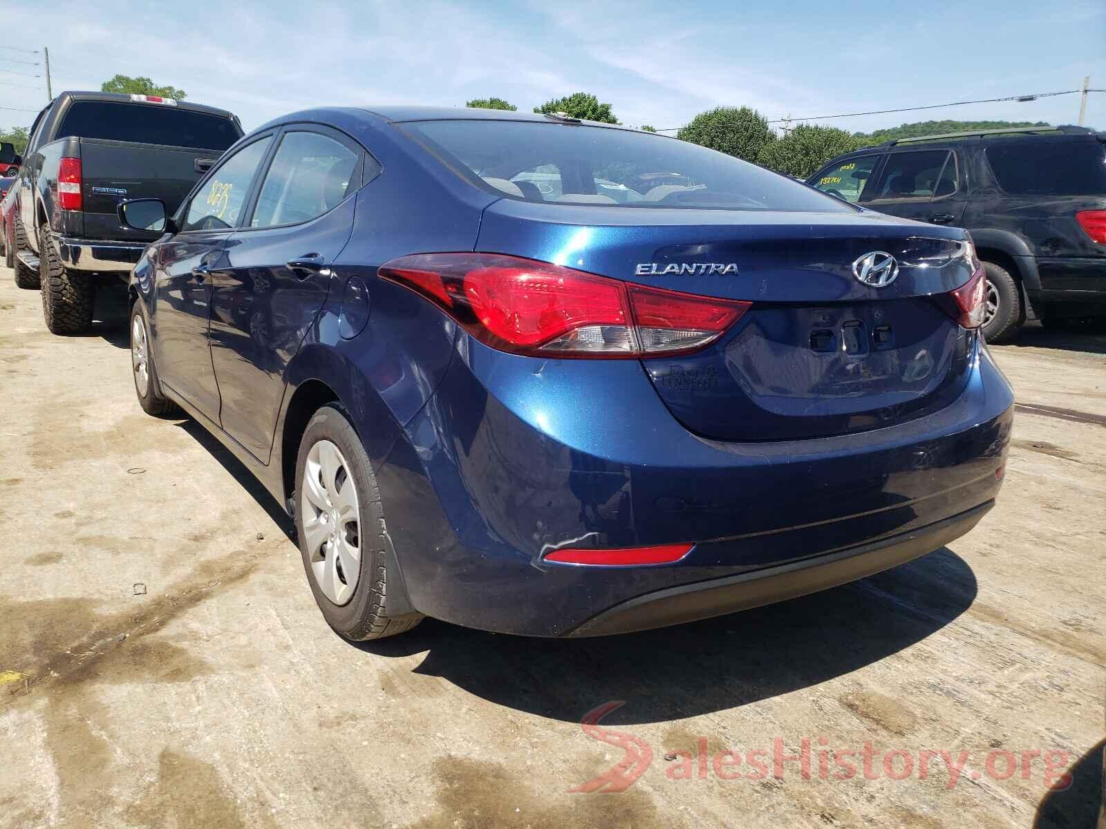 5NPDH4AE6GH720833 2016 HYUNDAI ELANTRA