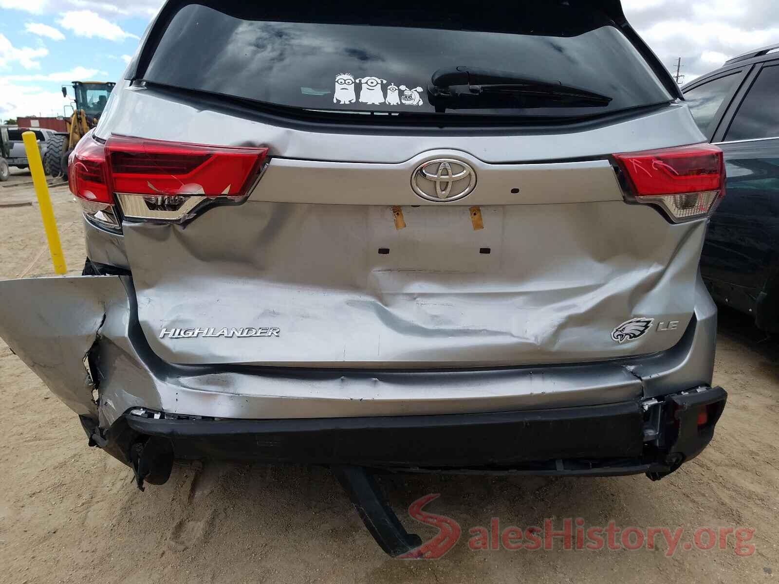 5TDZZRFH0KS314052 2019 TOYOTA HIGHLANDER