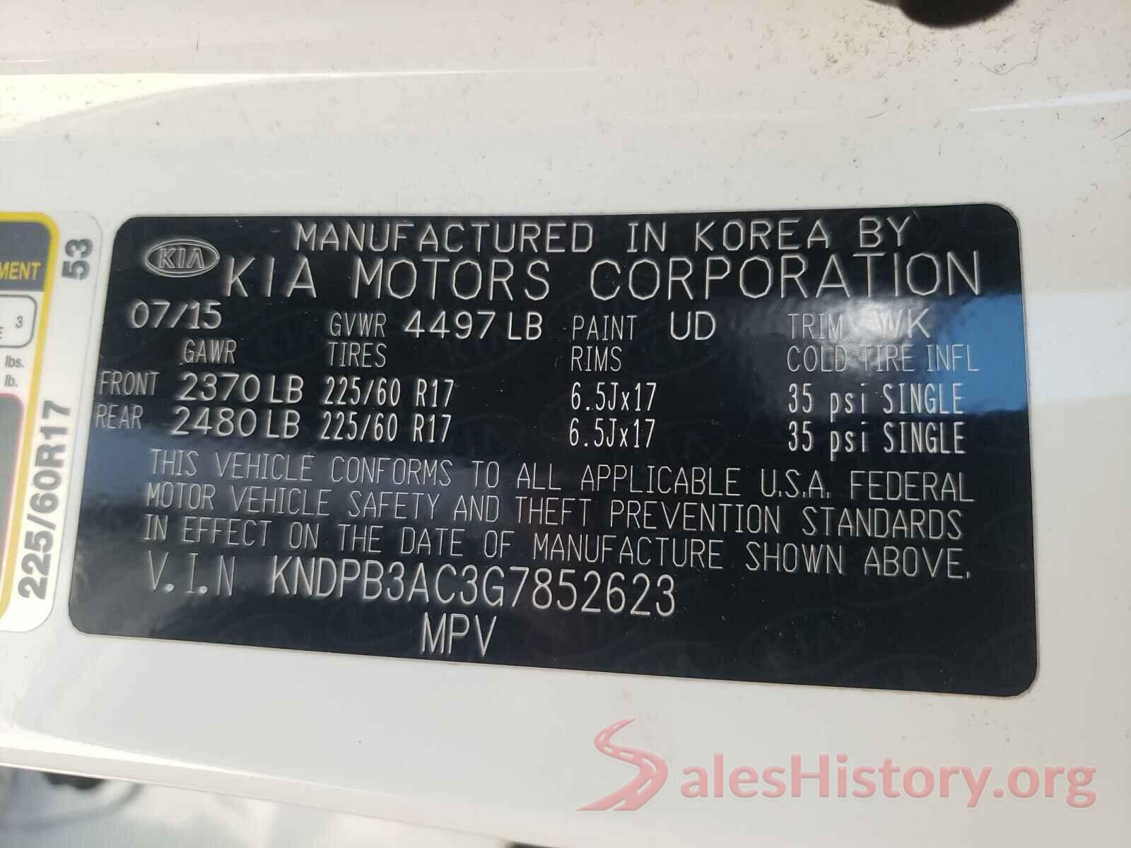 KNDPB3AC3G7852623 2016 KIA SPORTAGE