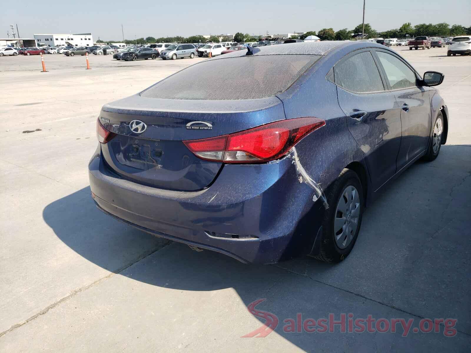 5NPDH4AE7GH667821 2016 HYUNDAI ELANTRA