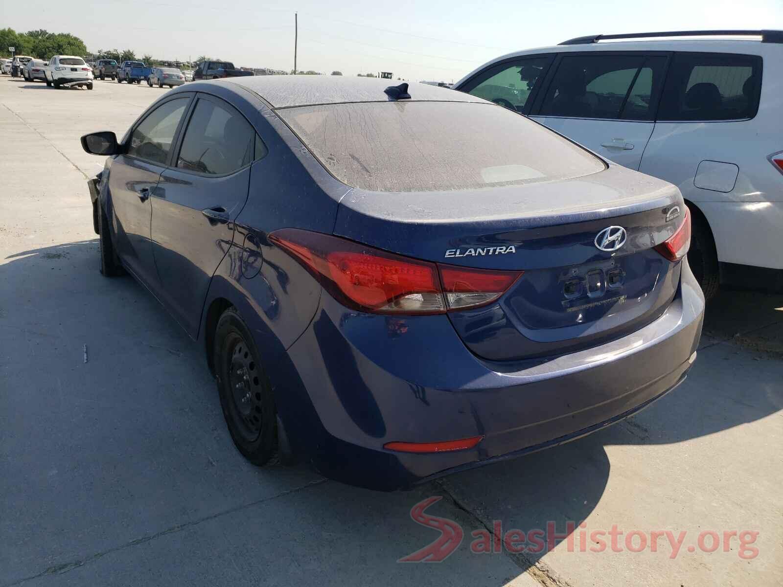 5NPDH4AE7GH667821 2016 HYUNDAI ELANTRA