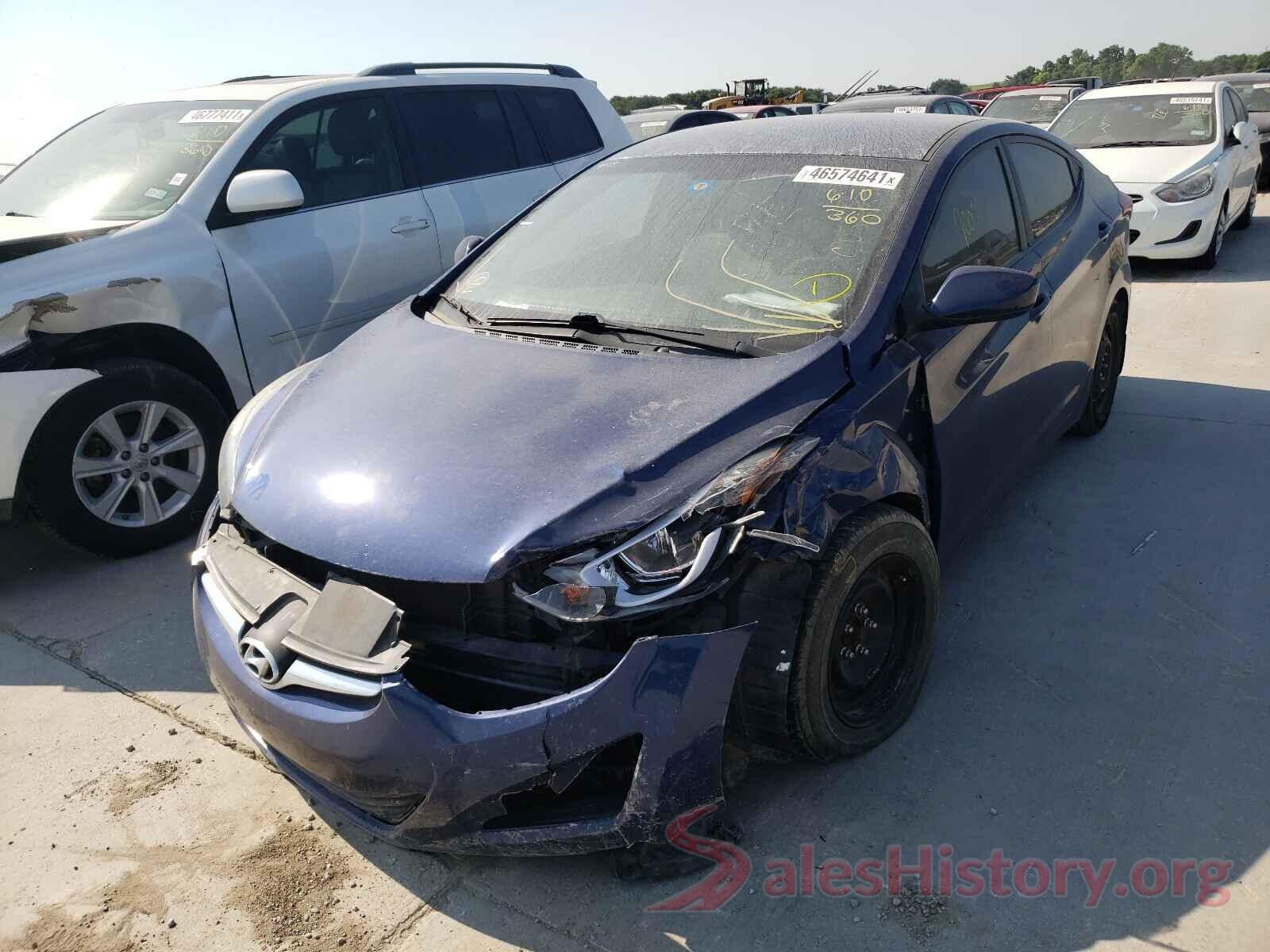 5NPDH4AE7GH667821 2016 HYUNDAI ELANTRA