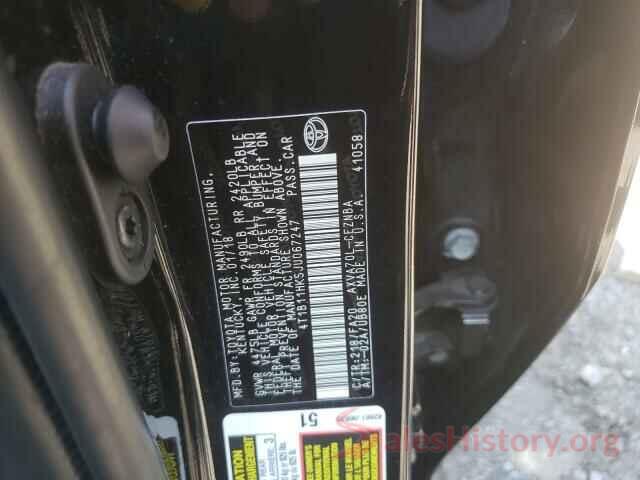 4T1B11HK5JU067247 2018 TOYOTA CAMRY