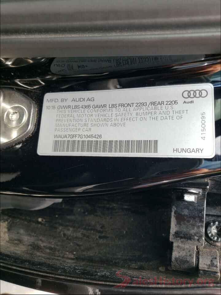 WAUA7GFF7G1045426 2016 AUDI A3