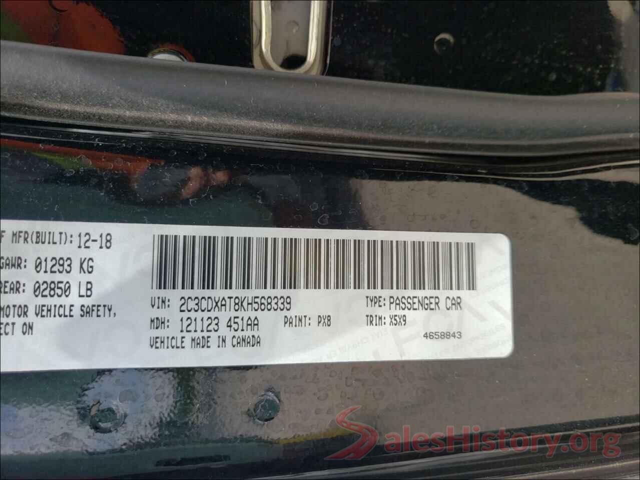 2C3CDXAT8KH568339 2019 DODGE CHARGER