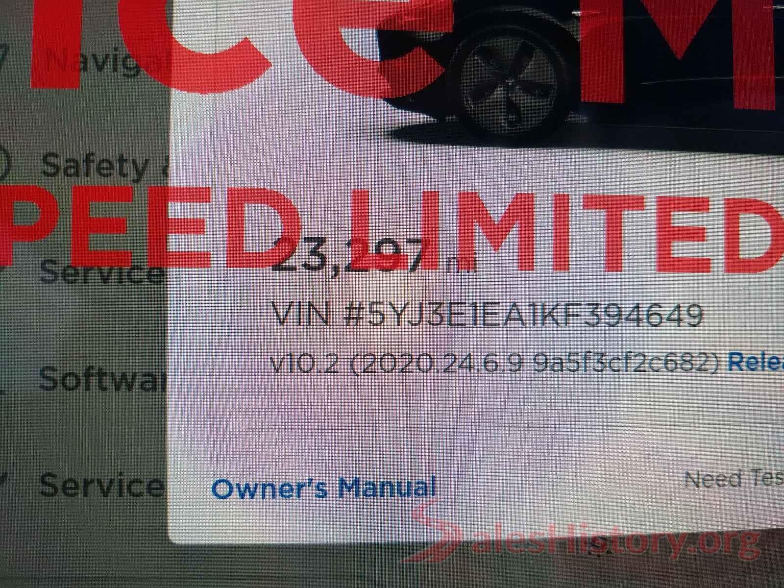 5YJ3E1EA1KF394649 2019 TESLA MODEL 3