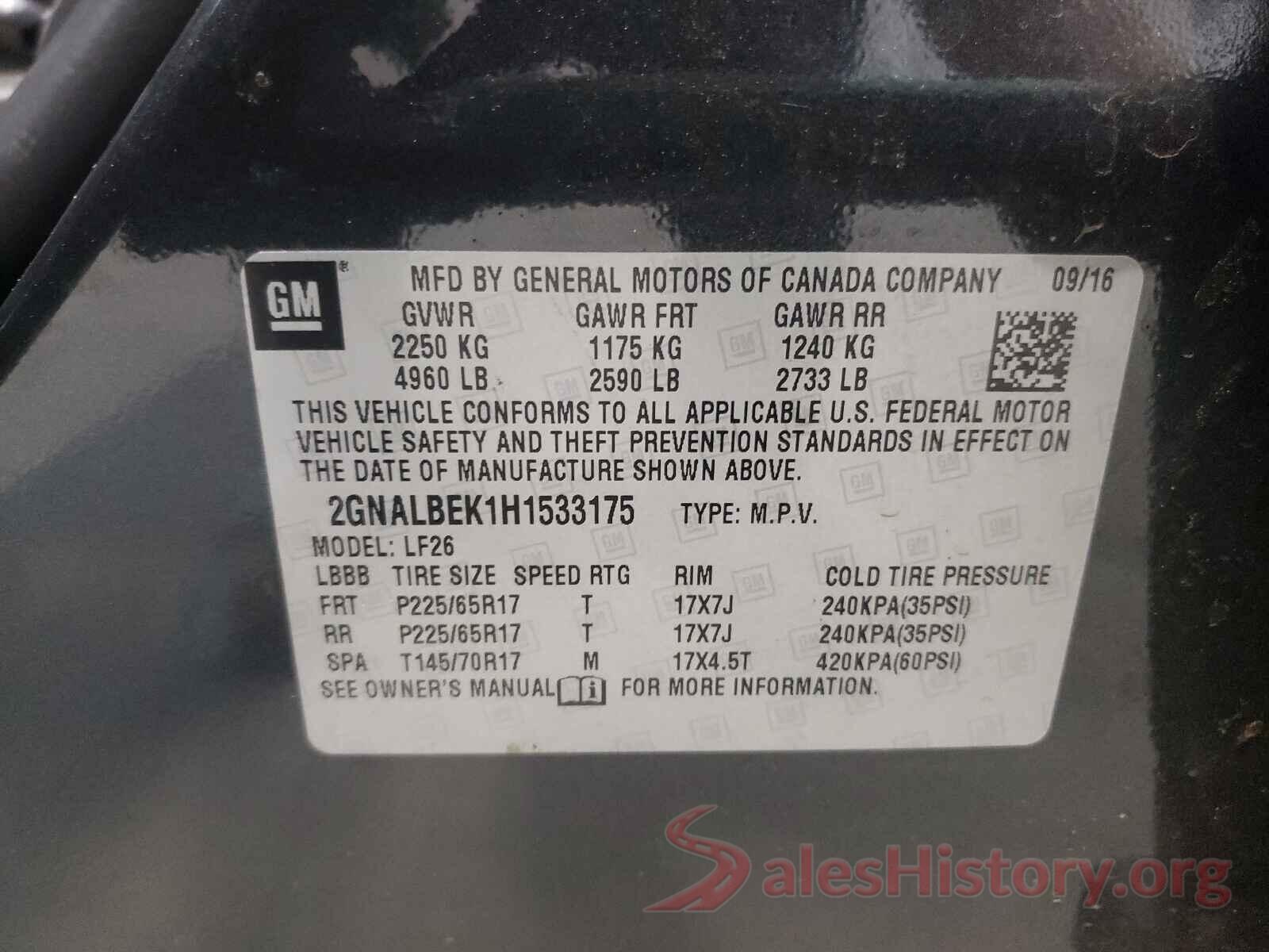 2GNALBEK1H1533175 2017 CHEVROLET EQUINOX