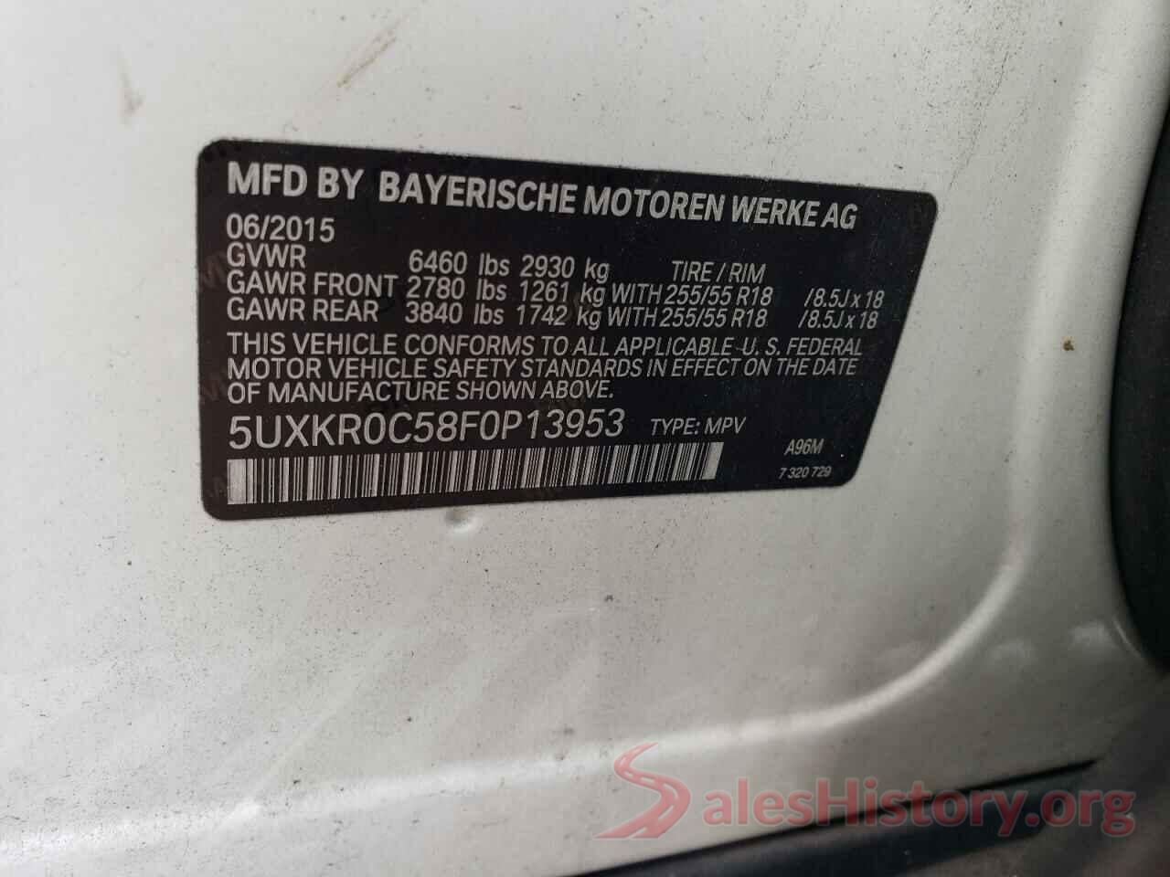 5UXKR0C58F0P13953 2015 BMW X5