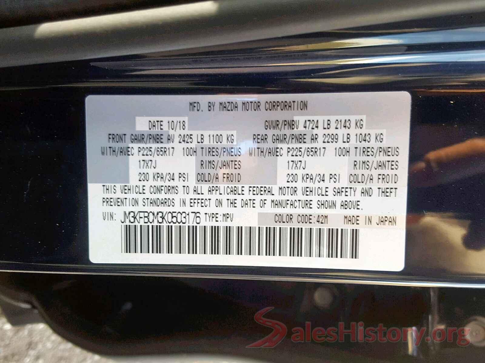 JM3KFBCM3K0503176 2019 MAZDA CX-5