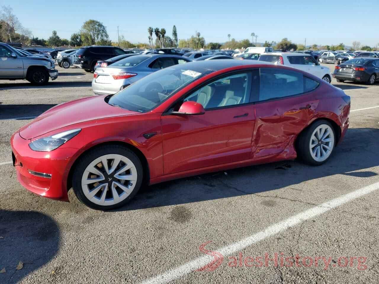 5YJ3E1EBXNF145179 2022 TESLA MODEL 3