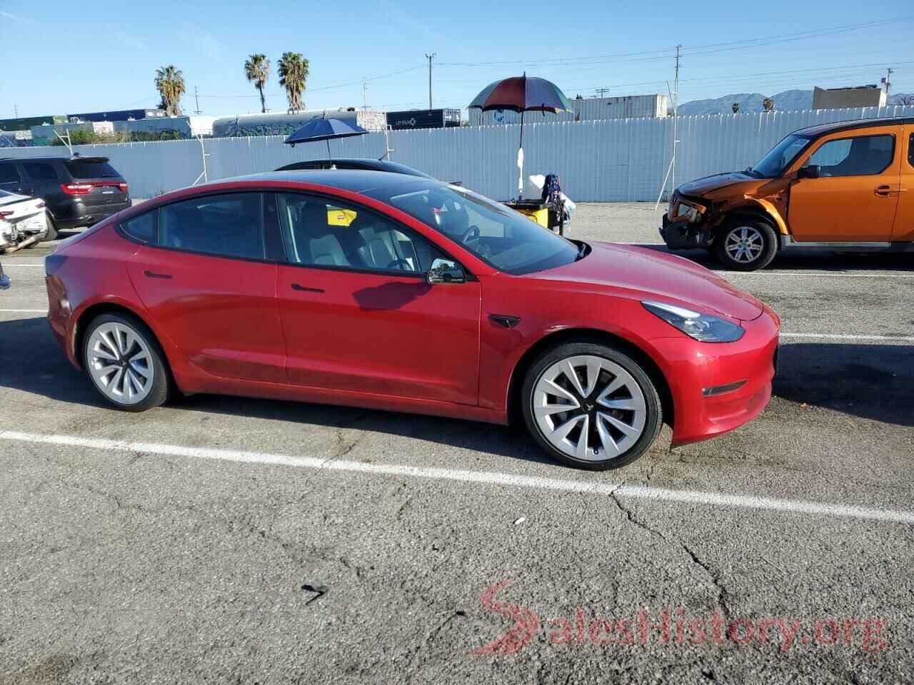 5YJ3E1EBXNF145179 2022 TESLA MODEL 3