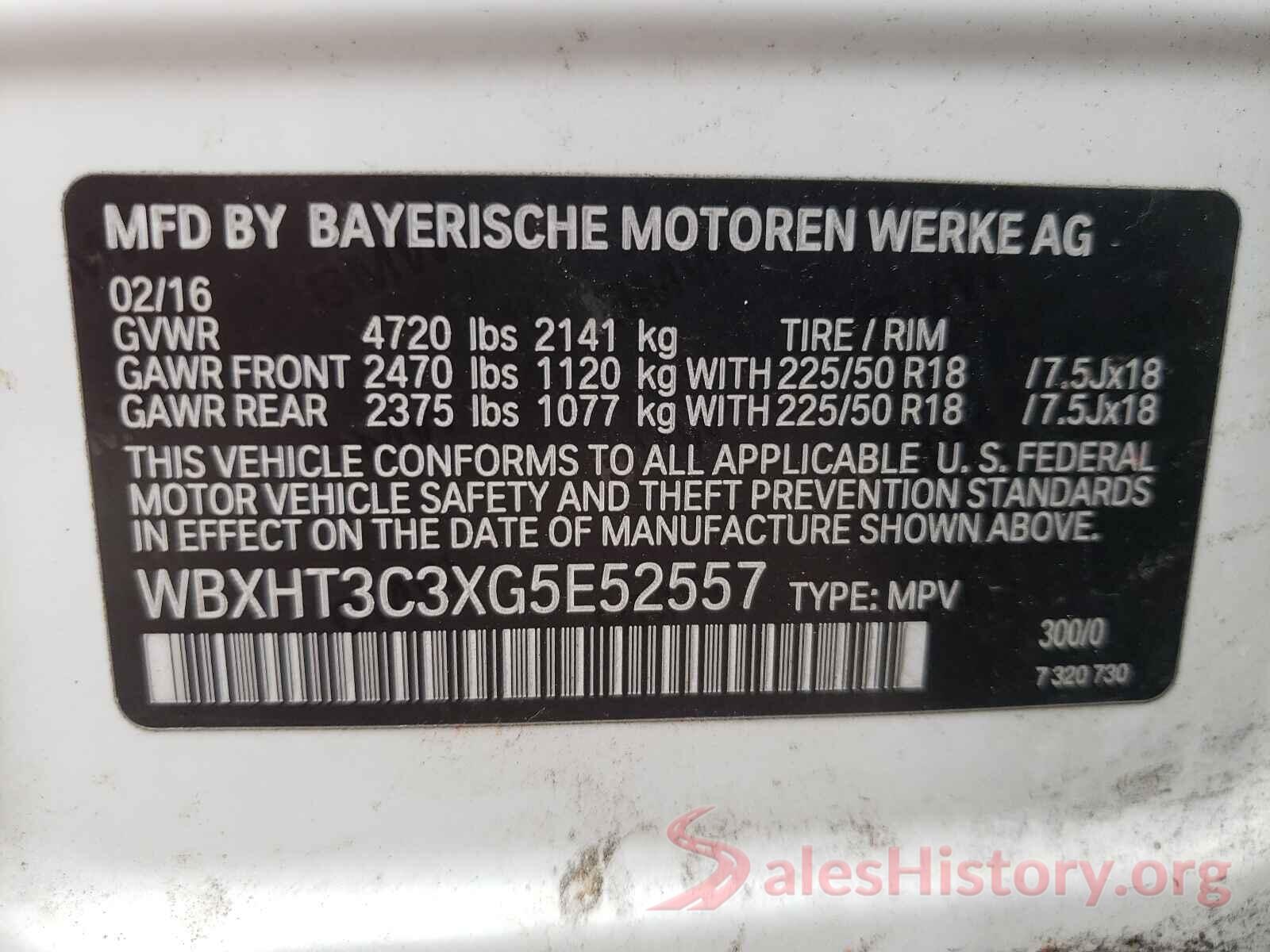 WBXHT3C3XG5E52557 2016 BMW X1