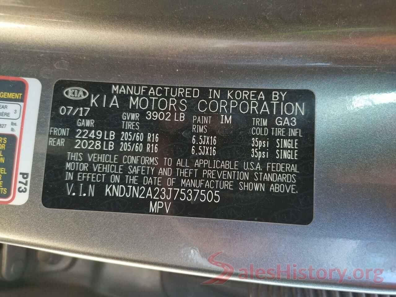 KNDJN2A23J7537505 2018 KIA SOUL