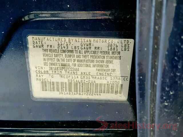 3N1AB7AP8JY222444 2018 NISSAN SENTRA