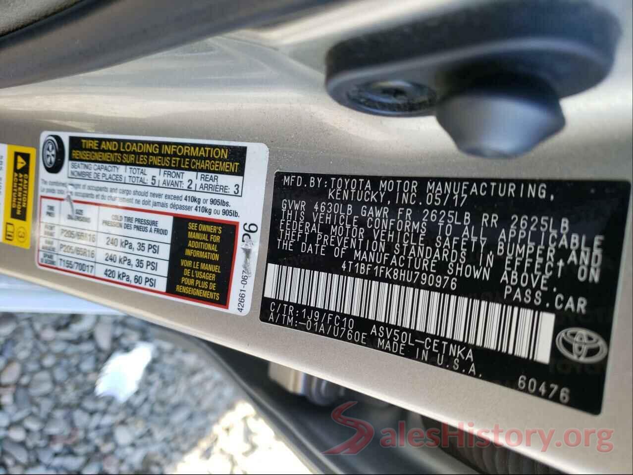 4T1BF1FK8HU790976 2017 TOYOTA CAMRY