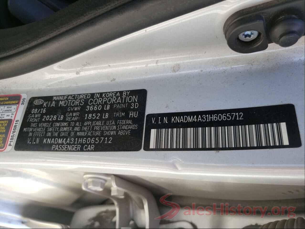 KNADM4A31H6065712 2017 KIA RIO