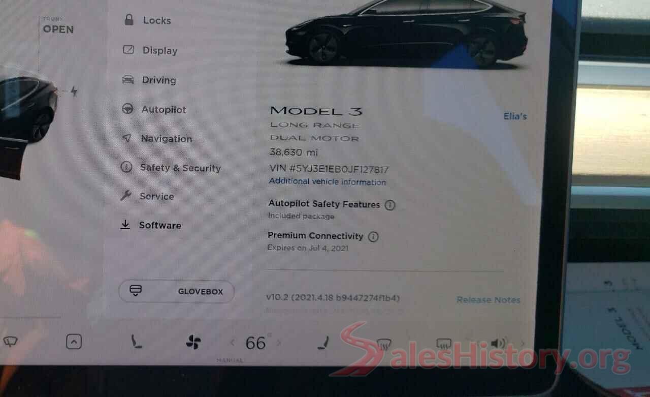 5YJ3E1EB0JF127817 2018 TESLA MODEL 3